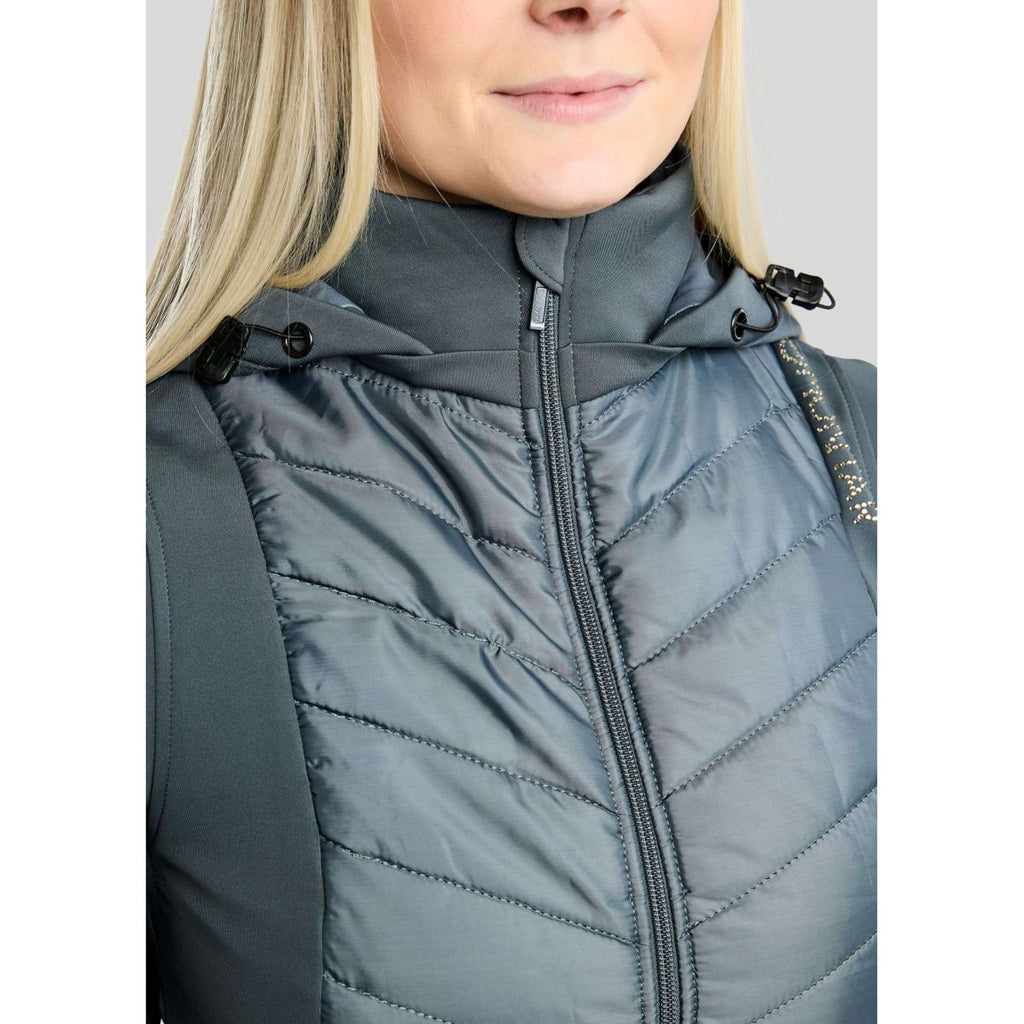 Montar Bodywarmer MoEverline Hybrid Detachable Hood Golden Quartz Crystals Dark Slate