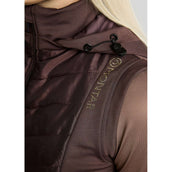 Montar Bodywarmer MoEverline Hybrid Detachable Hood Golden Quartz Crystals Black Peony