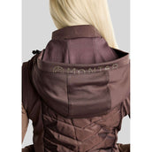 Montar Bodywarmer MoEverline Hybrid Detachable Hood Golden Quartz Crystals Black Peony