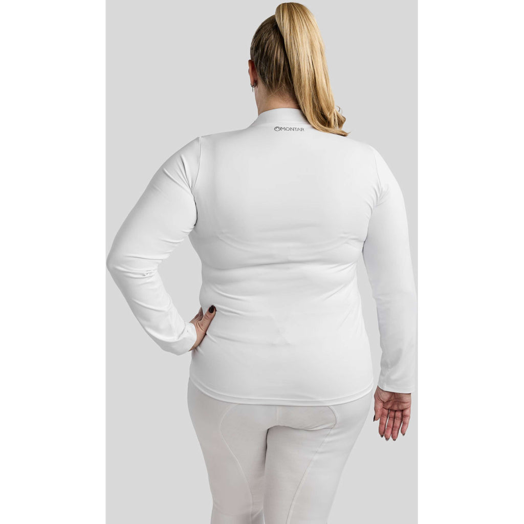 Montar Wedstrijdshirt MoFay Curve Lange Mouwen Wit