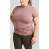 Montar Poloshirt Everly Crystal Logo Curve Dusty Rose