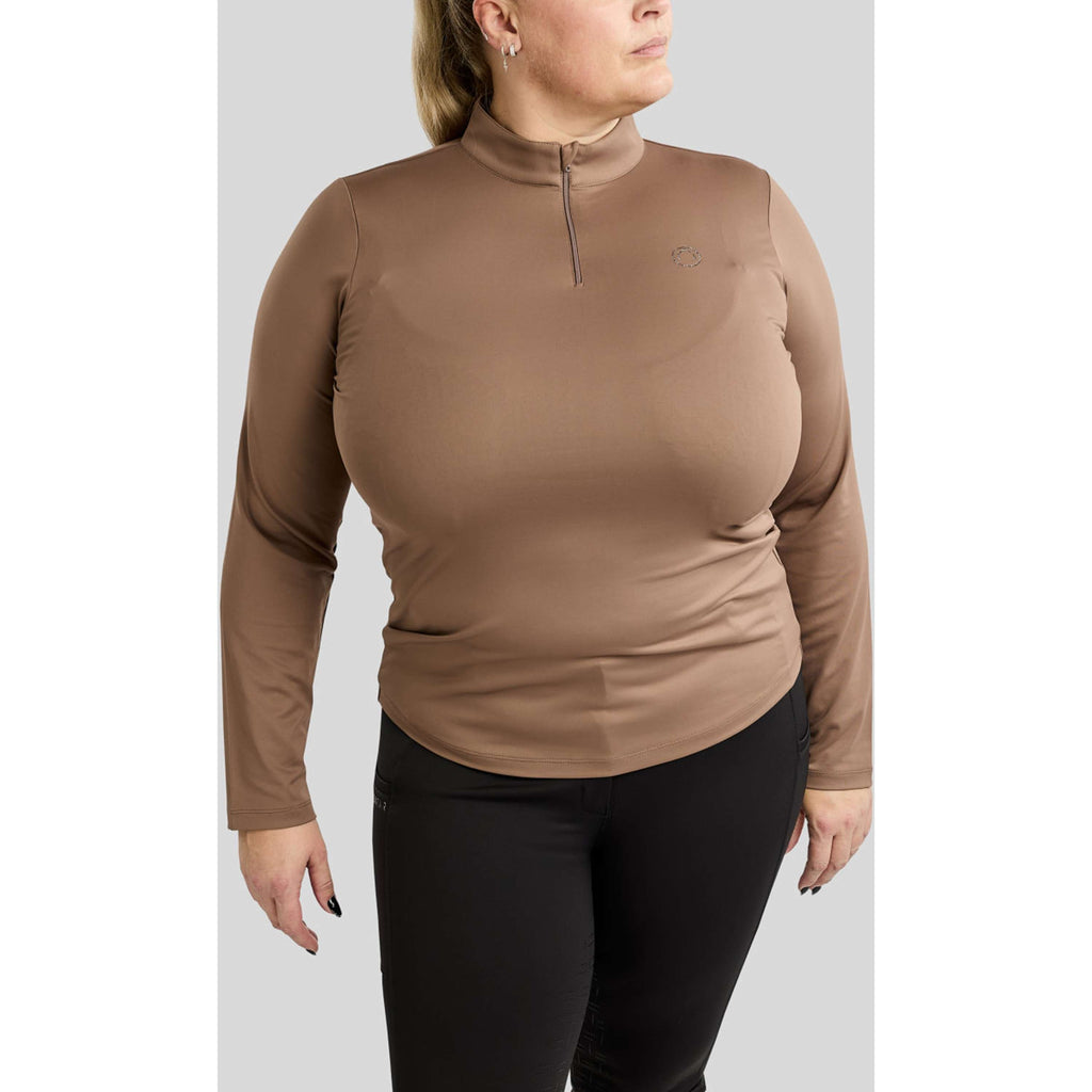 Montar Shirt MoFlair Curve Lange Mouwen Nougat Brown