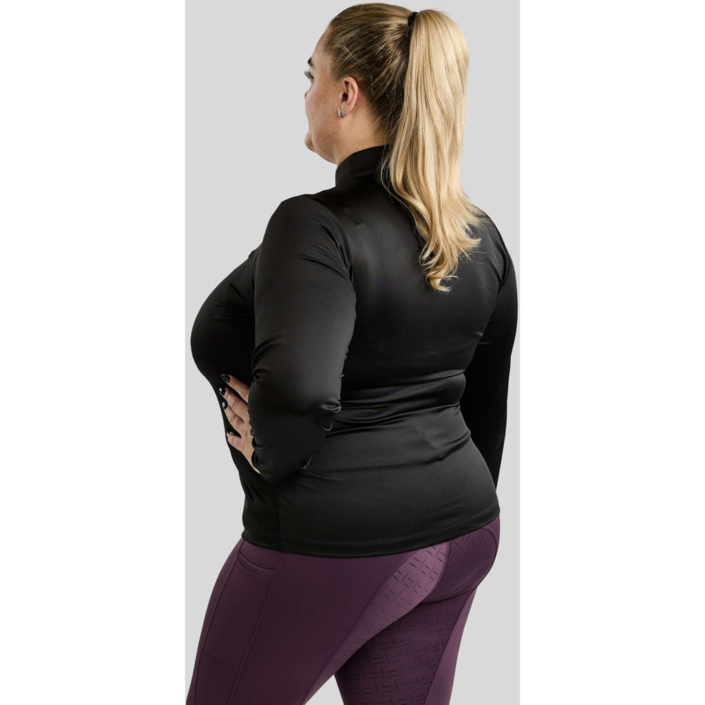 Montar Shirt MoFlair Curve Lange Mouwen Zwart