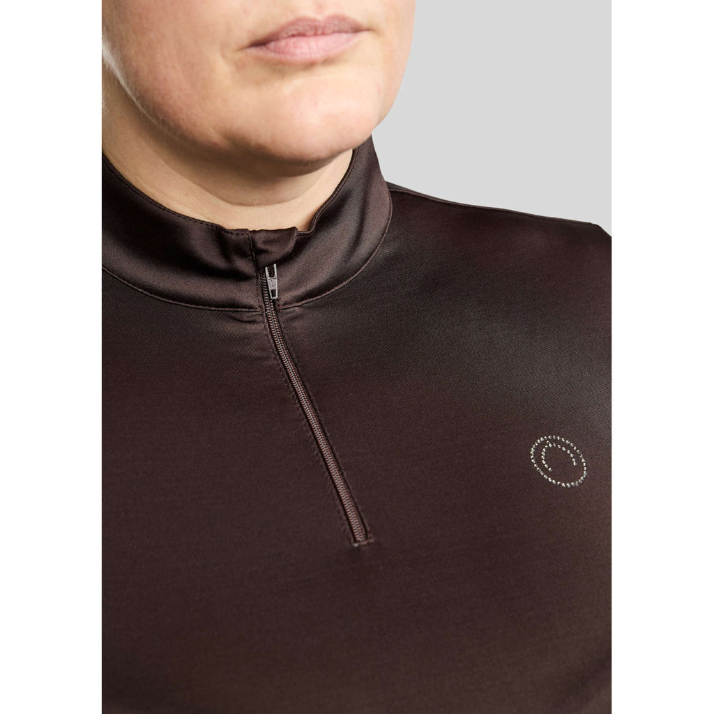 Montar Shirt MoFlair Curve Lange Mouwen Bruin