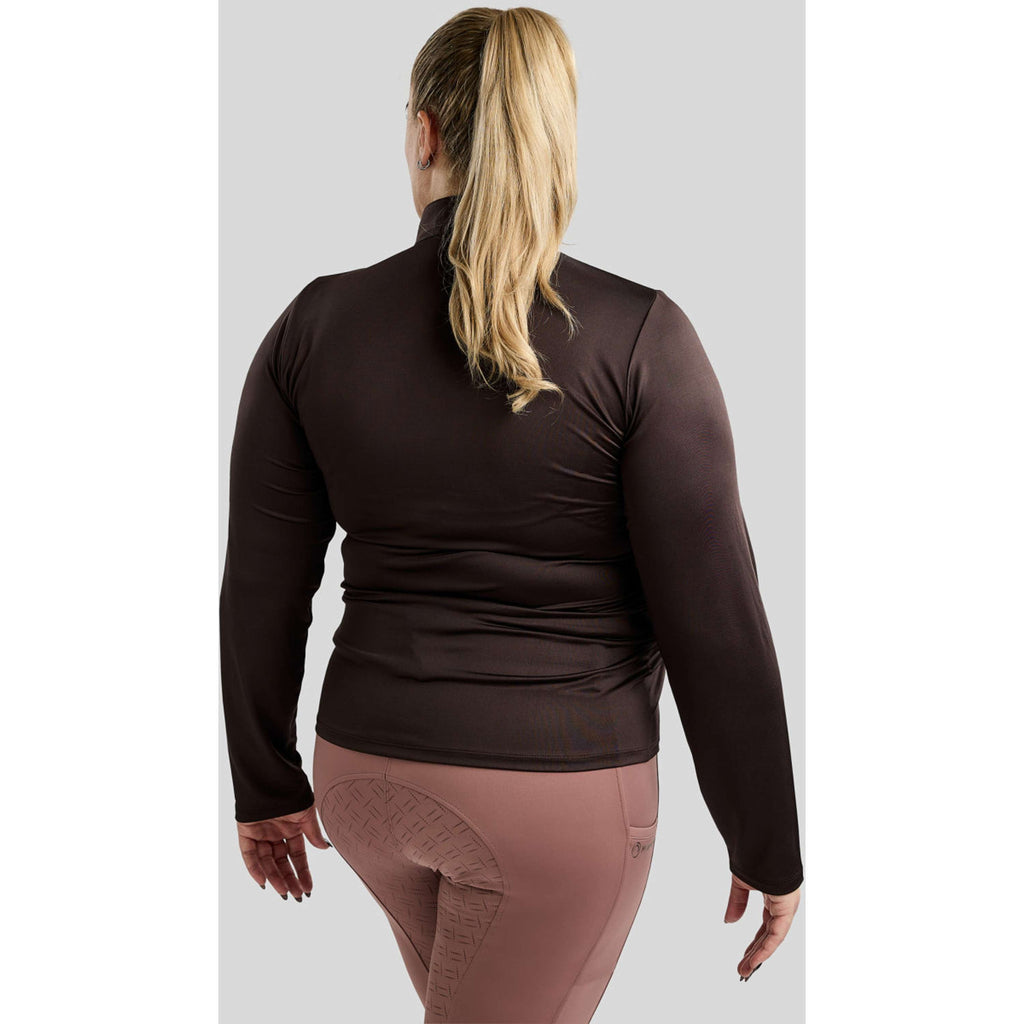 Montar Shirt MoFlair Curve Lange Mouwen Bruin
