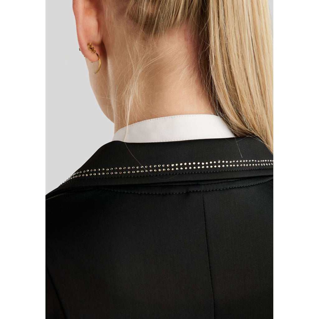 Montar Wedstrijdjasje MoPearl Pintucks Gun Metal Crystals Zwart