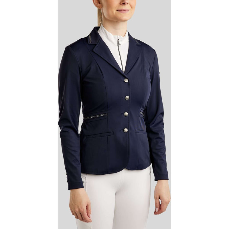 Montar Wedstrijdjasje MoPearl Pintucks Gun Metal Crystals Navy