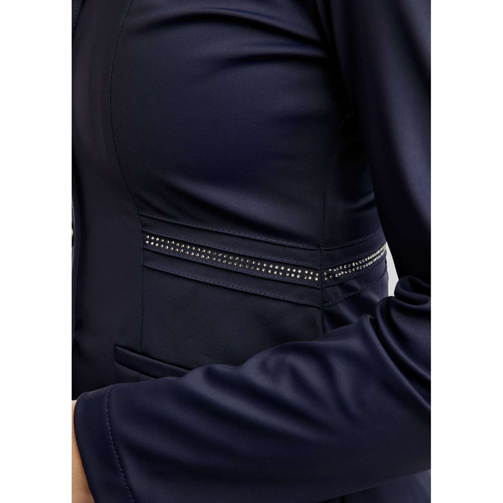 Montar Wedstrijdjasje MoPearl Pintucks Gun Metal Crystals Navy