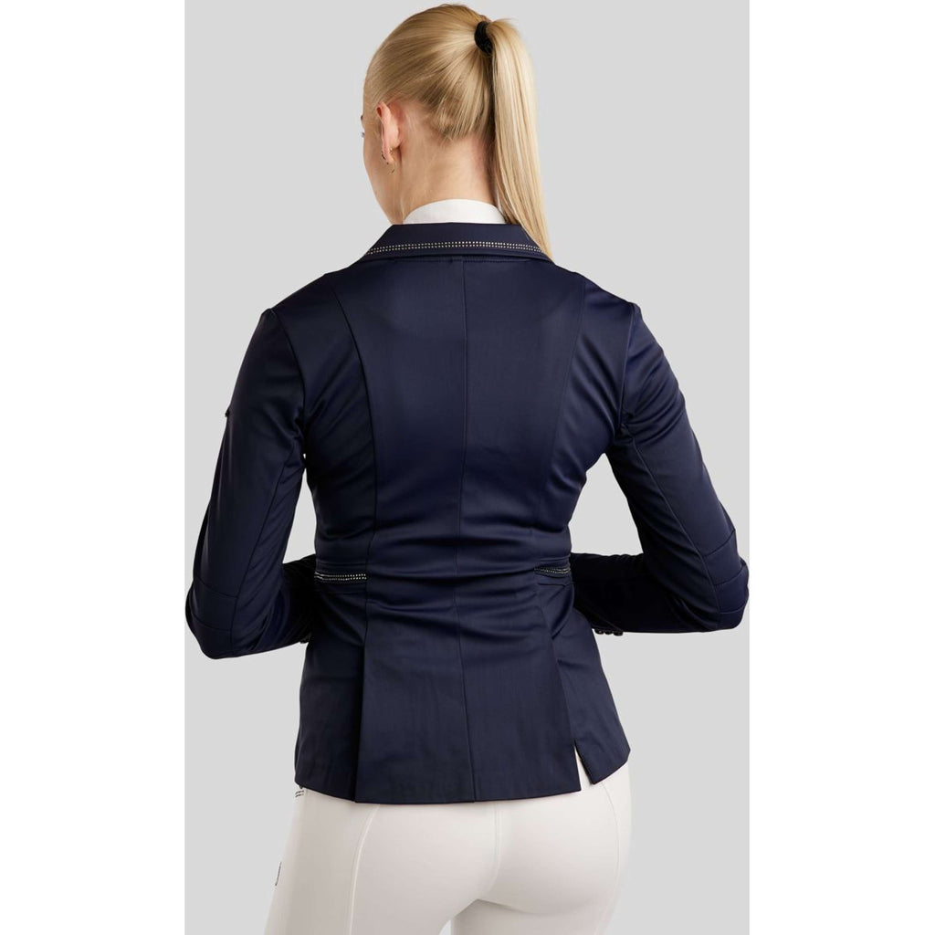 Montar Wedstrijdjasje MoPearl Pintucks Gun Metal Crystals Navy