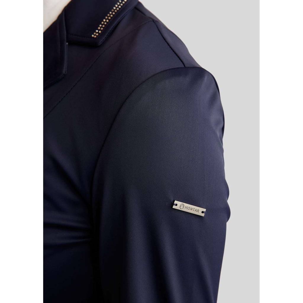 Montar Wedstrijdjasje MoPearl Pintucks Gun Metal Crystals Navy