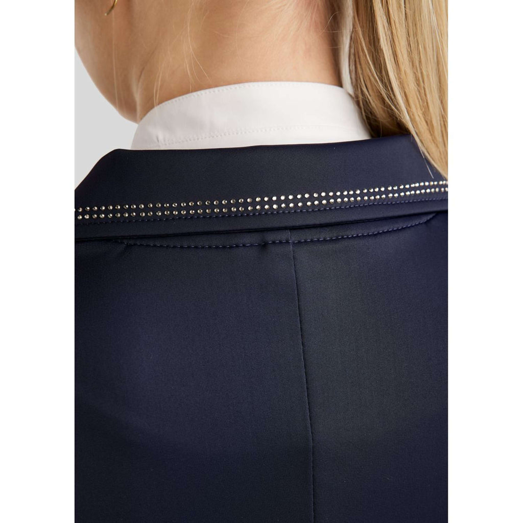Montar Wedstrijdjasje MoPearl Pintucks Gun Metal Crystals Navy