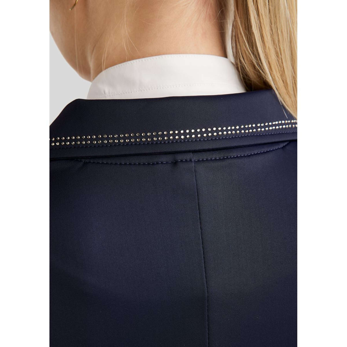 Montar Wedstrijdjasje MoPearl Pintucks Gun Metal Crystals Navy