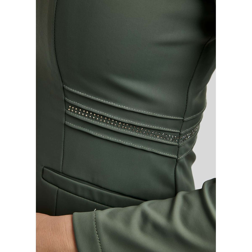 Montar Wedstrijdjasje MoPearl Pintucks Gun Metal Crystals Jade