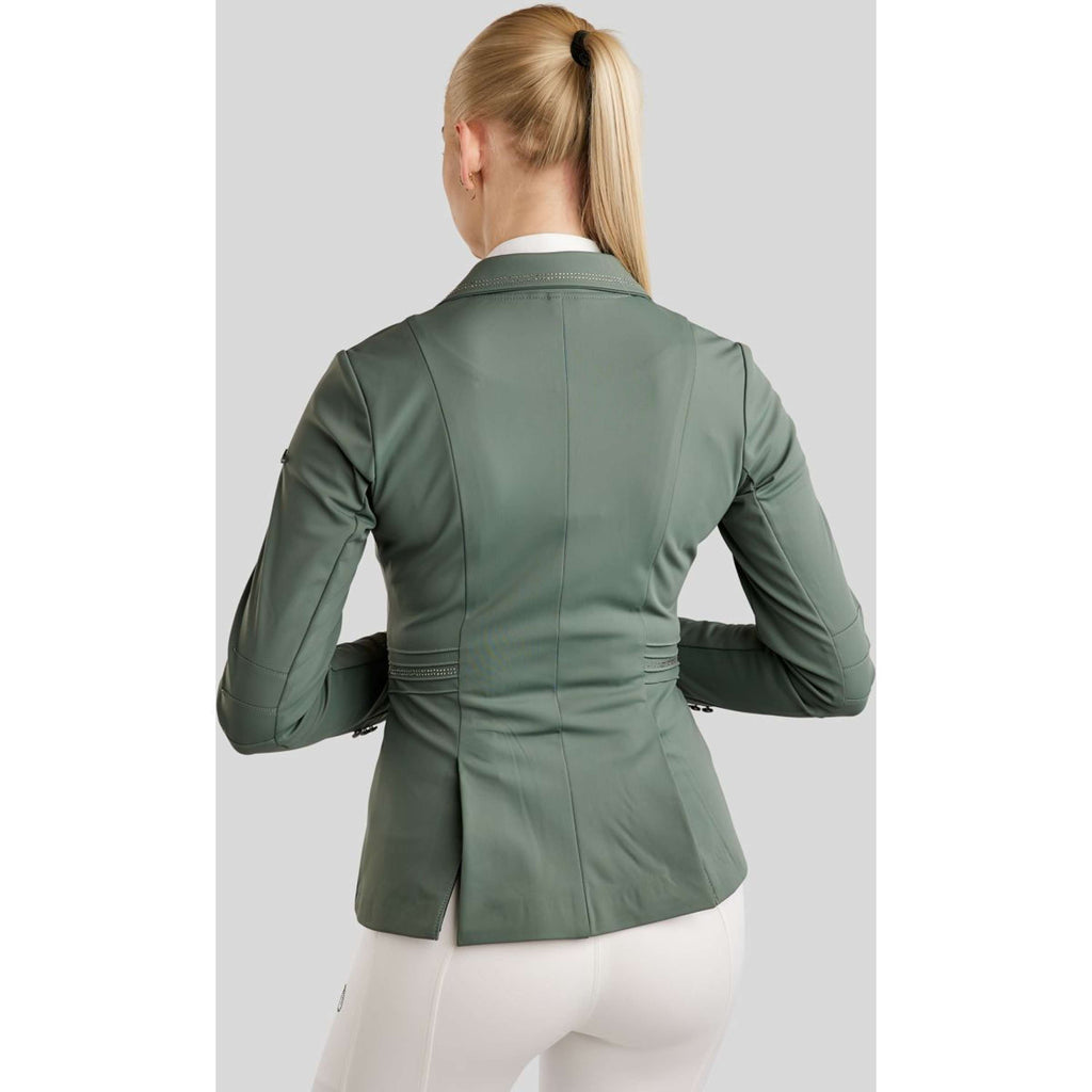 Montar Wedstrijdjasje MoPearl Pintucks Gun Metal Crystals Jade
