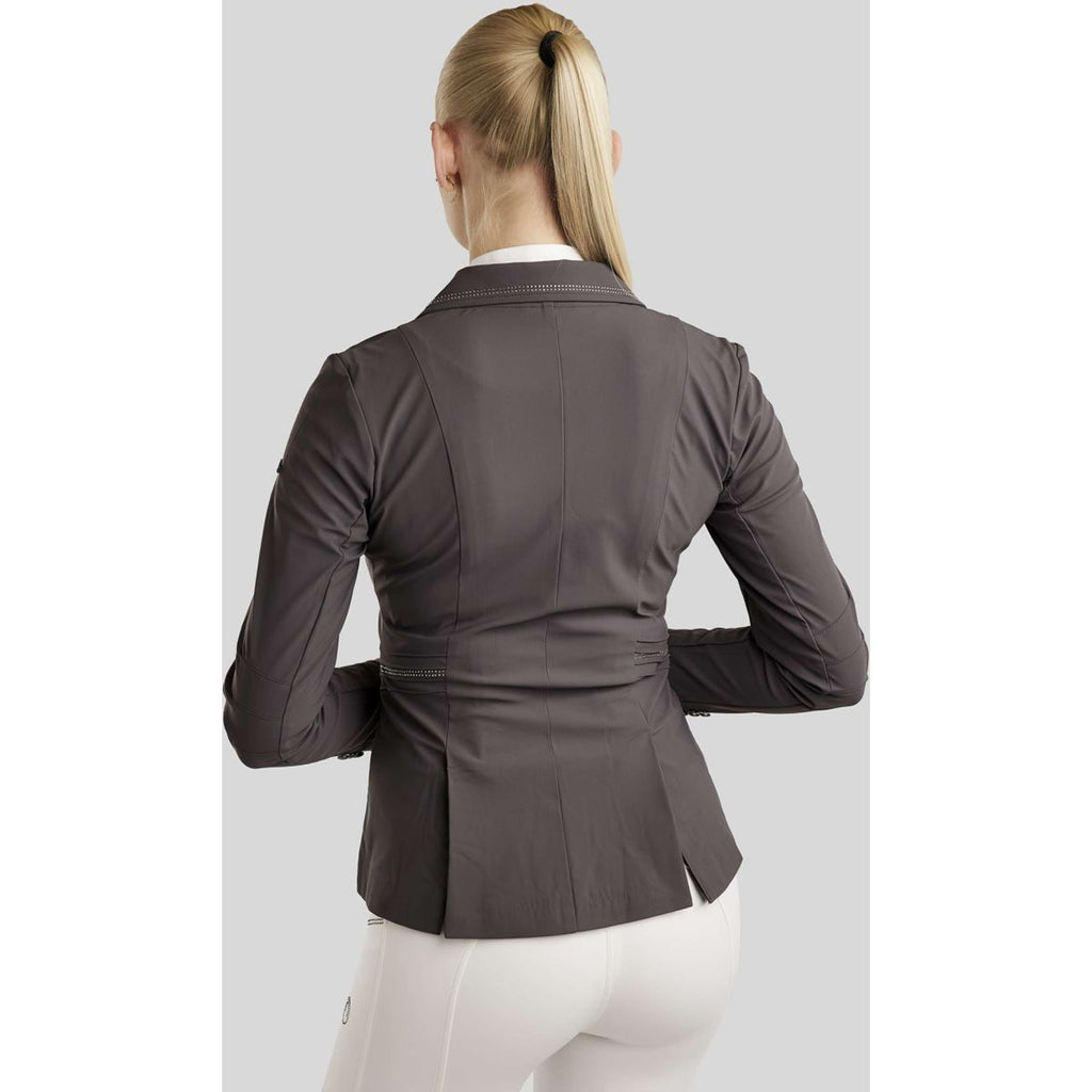 Montar Wedstrijdjasje MoPearl Pintucks Gun Metal Crystals Slate Grey
