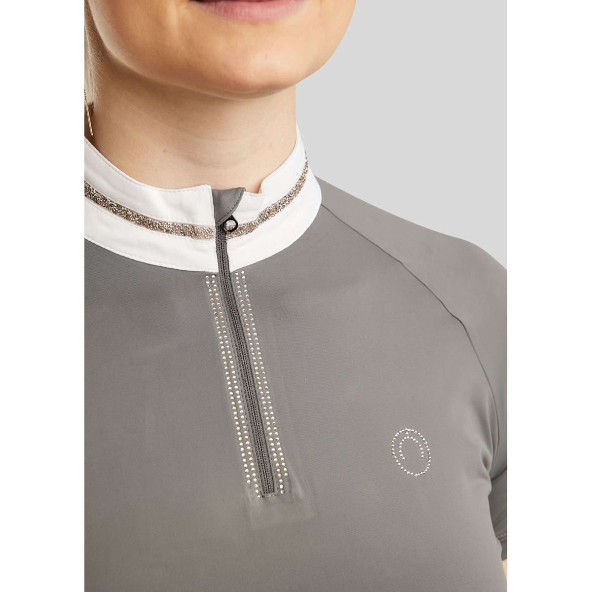 Montar Wedstrijdshirt MoLila Champagne Crystals Grijs