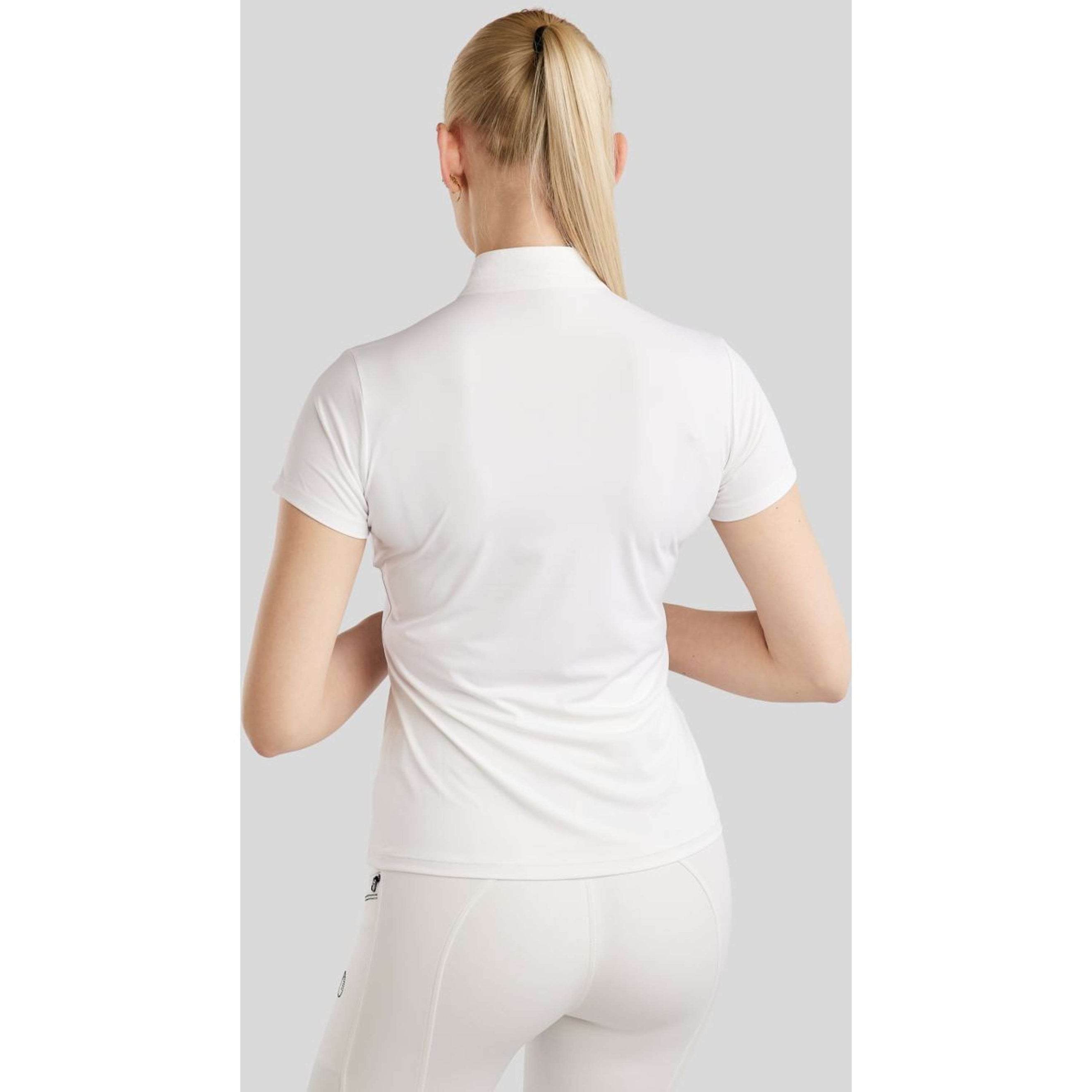 Montar Wedstrijdshirt MoPearl Pintucks Gun Metal Crystals Wit Montar Wedstrijdshirt MoPearl Pintucks Gun Metal Crystals Wit