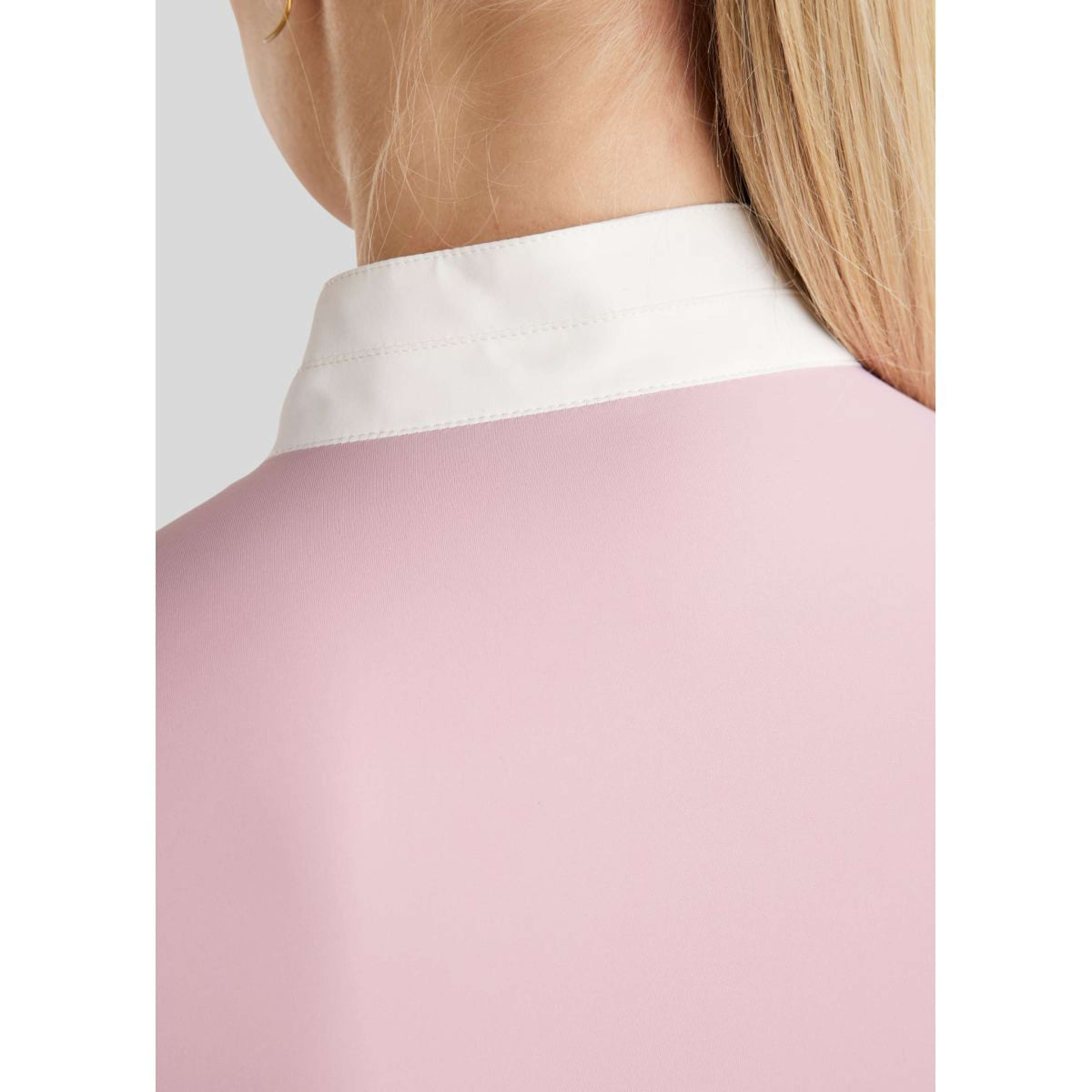 Montar Wedstrijdshirt MoPearl Pintucks Gun Metal Crystals Candy Pink