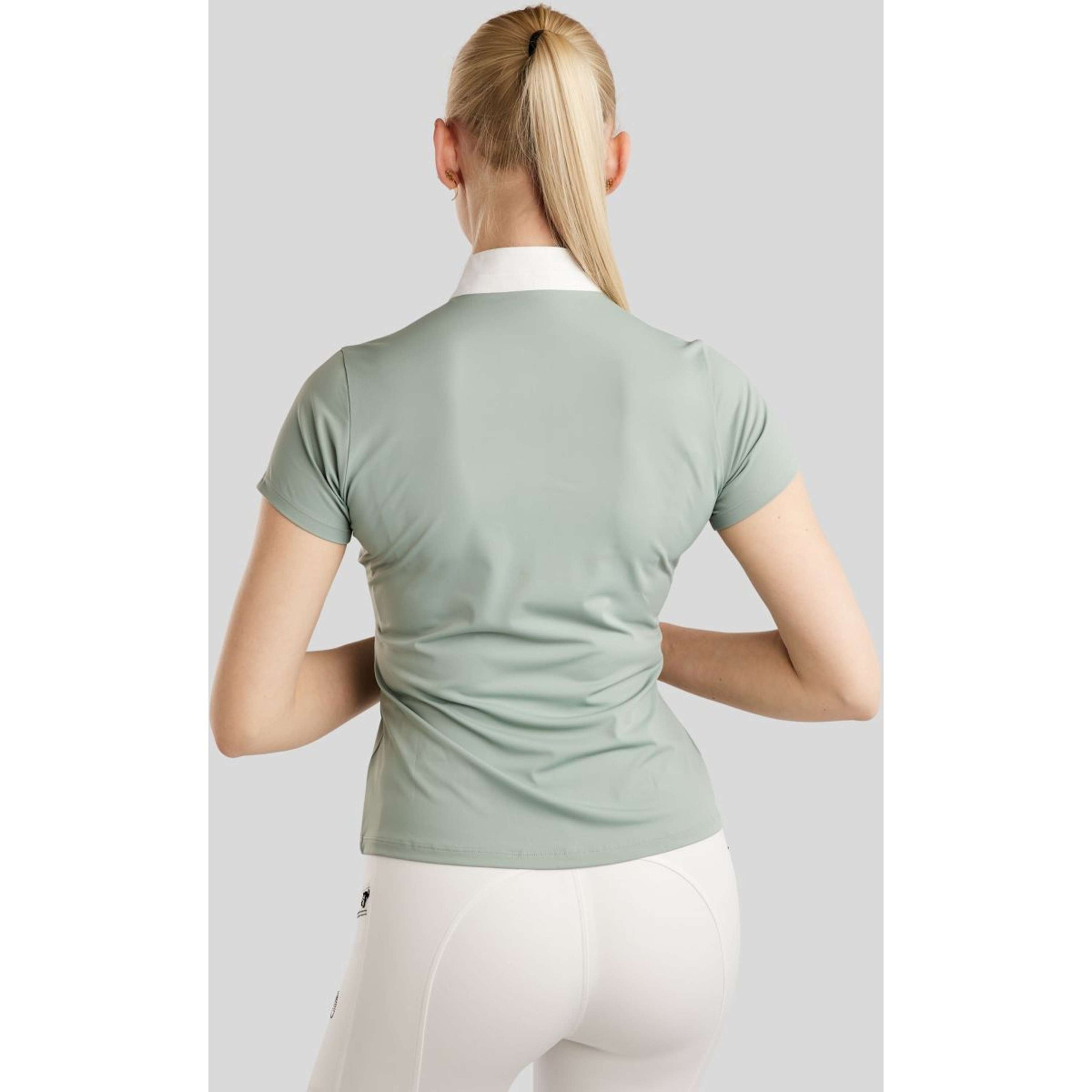 Montar Wedstrijdshirt MoPearl Pintucks Gun Metal Crystals Turin