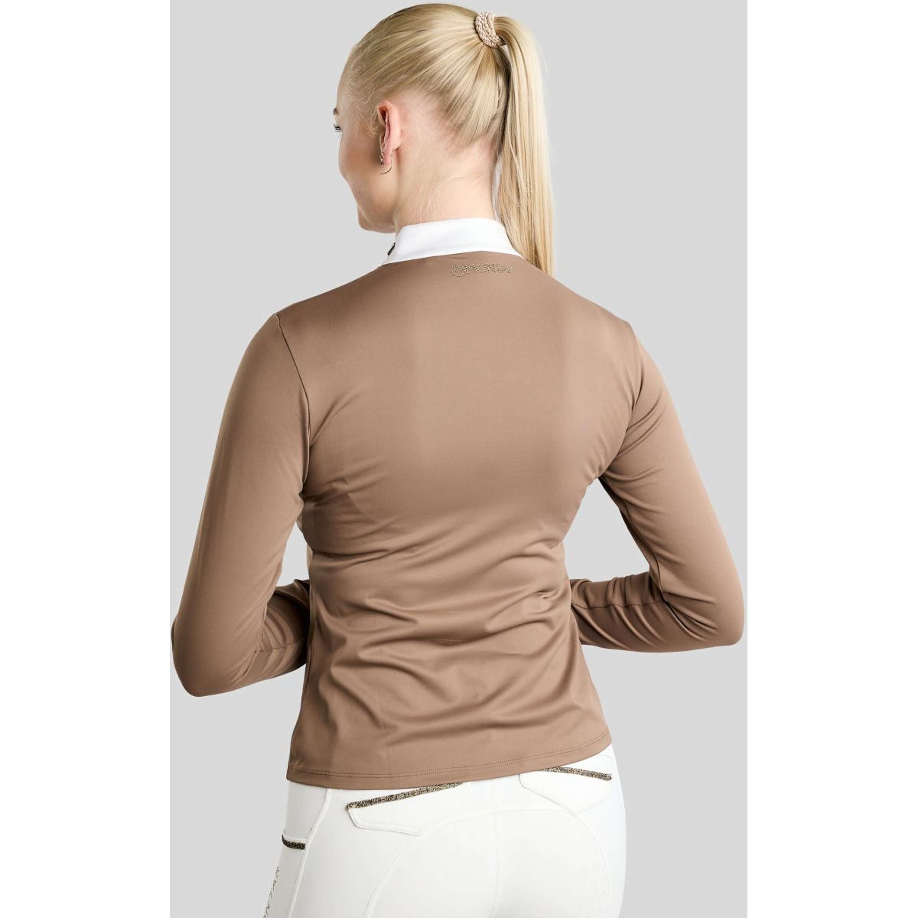 Montar Wedstrijdshirt MoEve Golden Quartz Crystals Lange Mouwen Nougat Brown