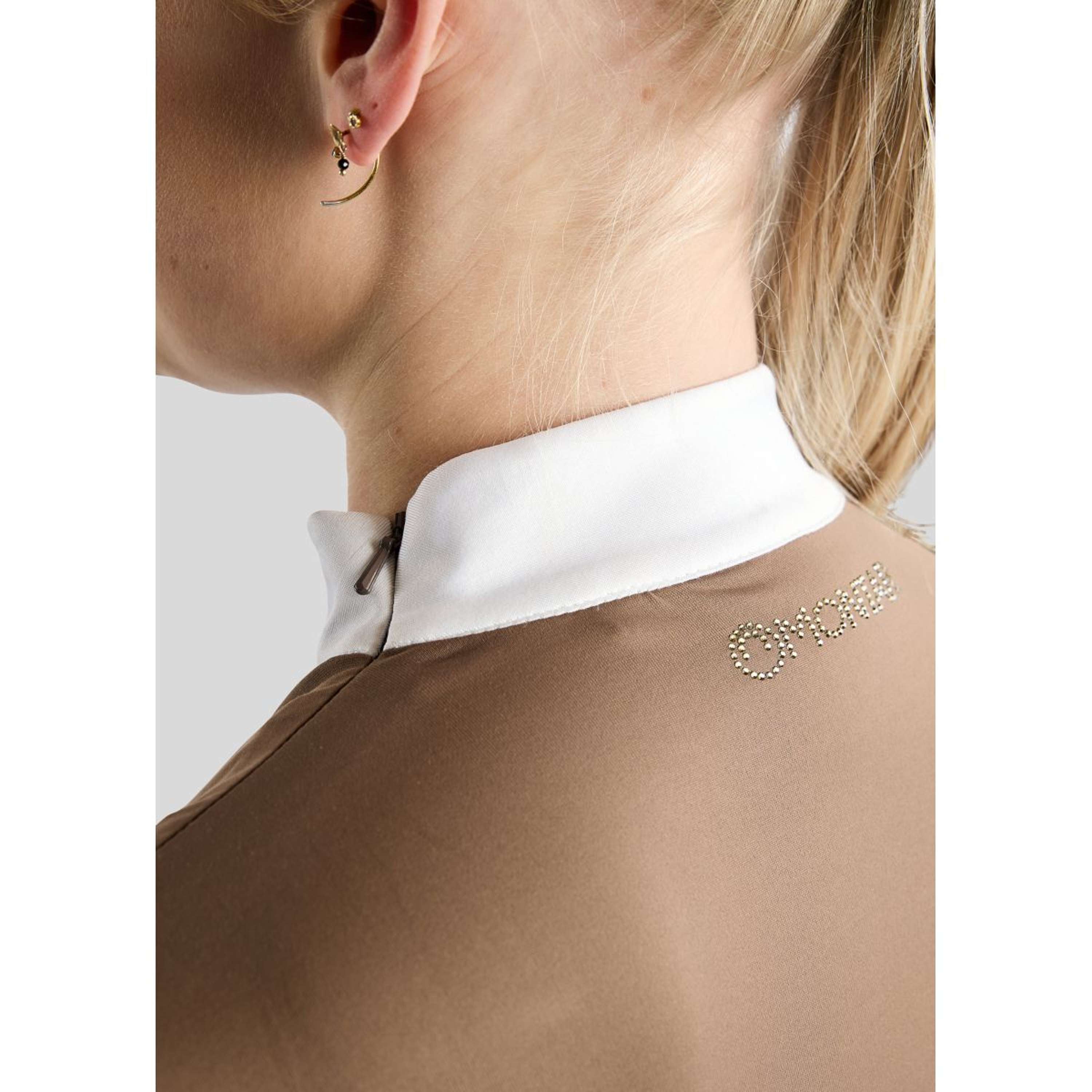 Montar Wedstrijdshirt MoEve Golden Quartz Crystals Lange Mouwen Nougat Brown