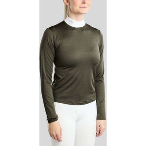 Montar Wedstrijdshirt MoEve Golden Quartz Crystals Lange Mouwen Forest Green