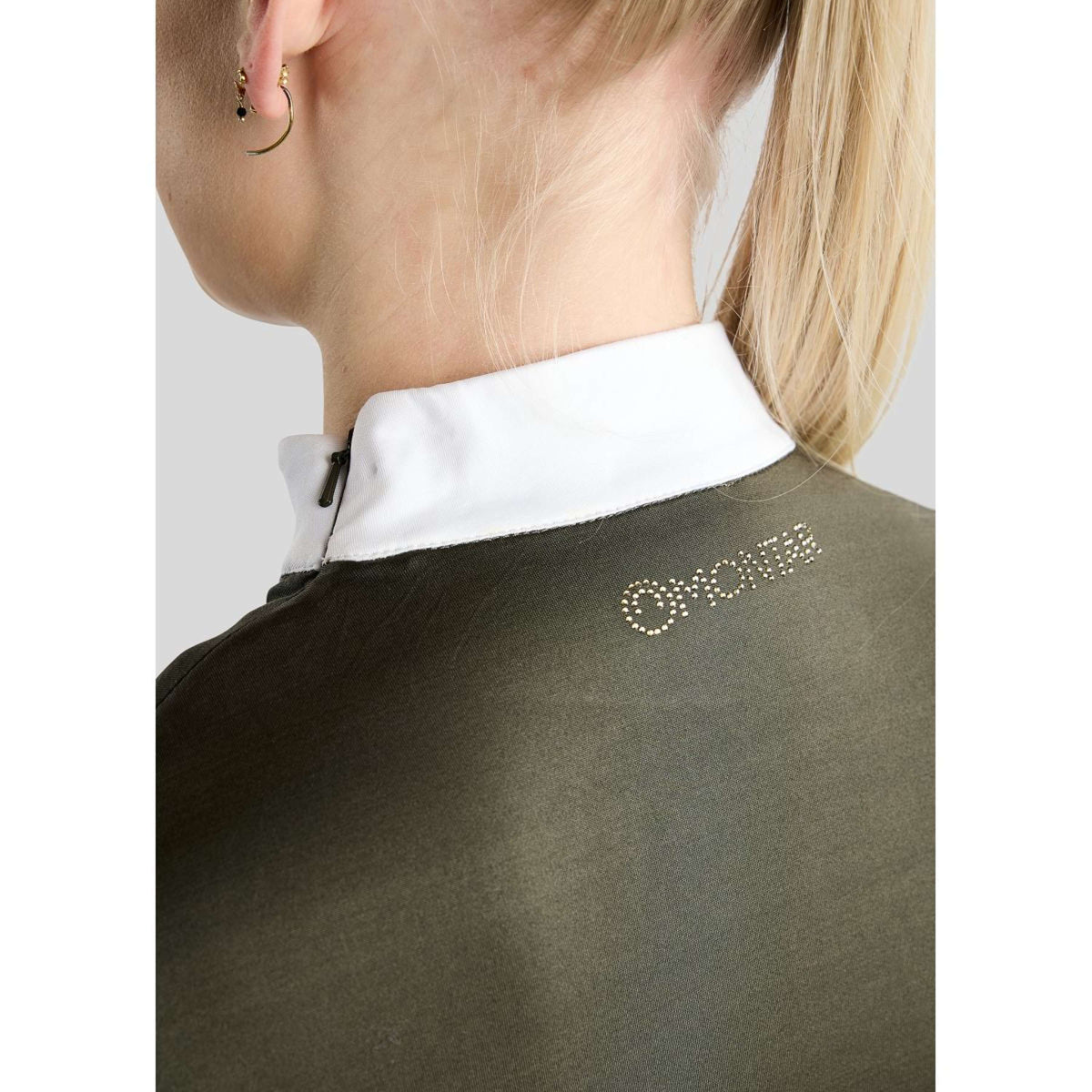 Montar Wedstrijdshirt MoEve Golden Quartz Crystals Lange Mouwen Forest Green