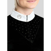 Montar Wedstrijdshirt MoValerie Velvet Golden Quartz Crystals Lange Mouwen Zwart
