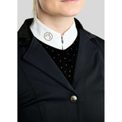 Montar Wedstrijdshirt MoValerie Velvet Golden Quartz Crystals Lange Mouwen Zwart