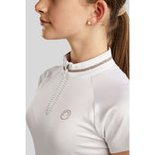 Montar Wedstrijdshirt MoLila Champagne Crystals Junior Wit