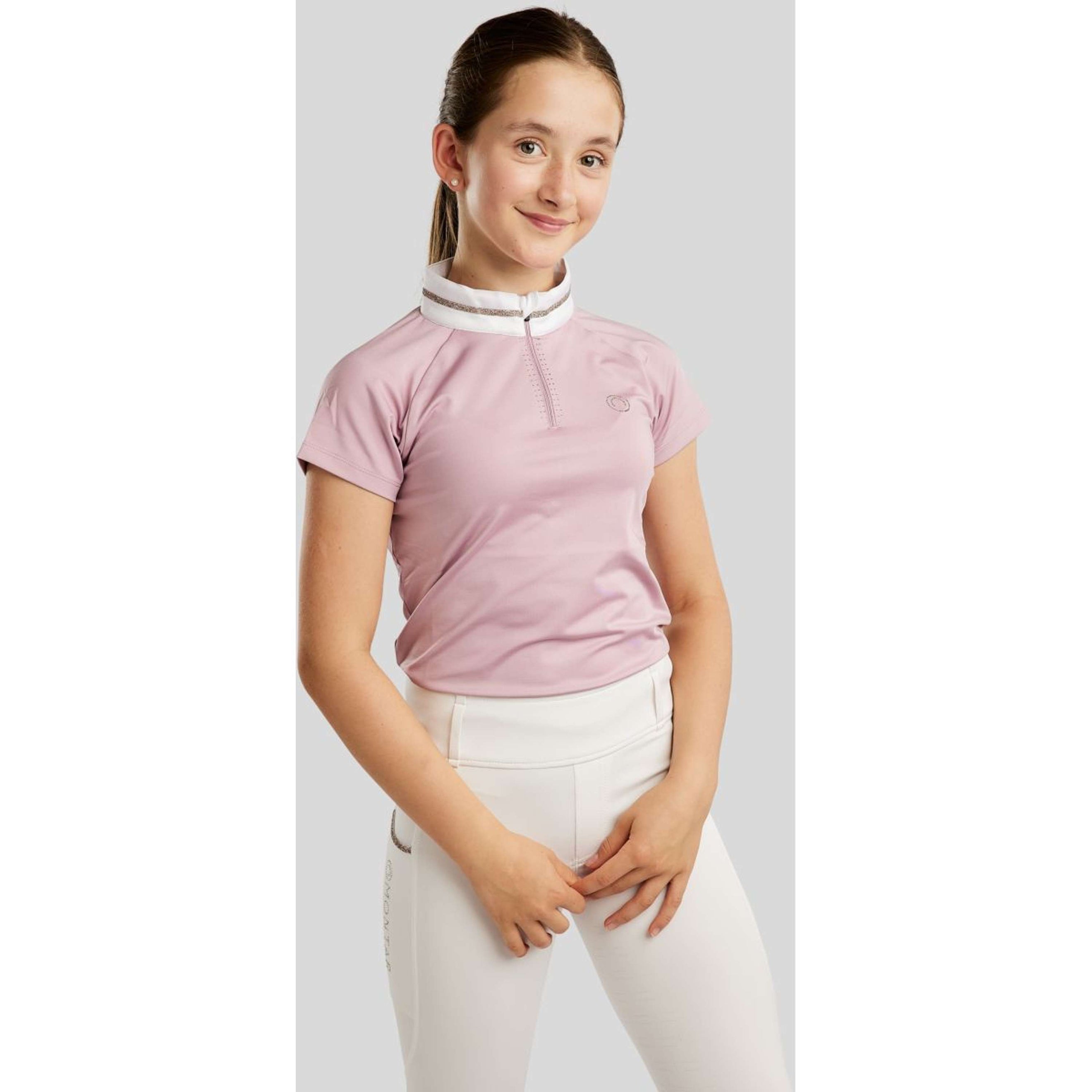 Montar Wedstrijdshirt MoLila Champagne Crystals Junior Candy Pink