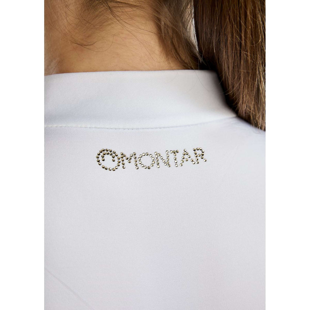 Montar Wedstrijdshirt MoEverline Golden Quartz Crystals Kids Lange Mouwen Wit