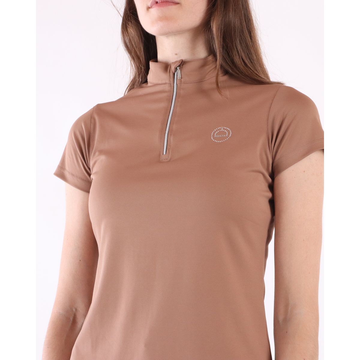 Montar Poloshirt Everly Crystal Logo Moonstone