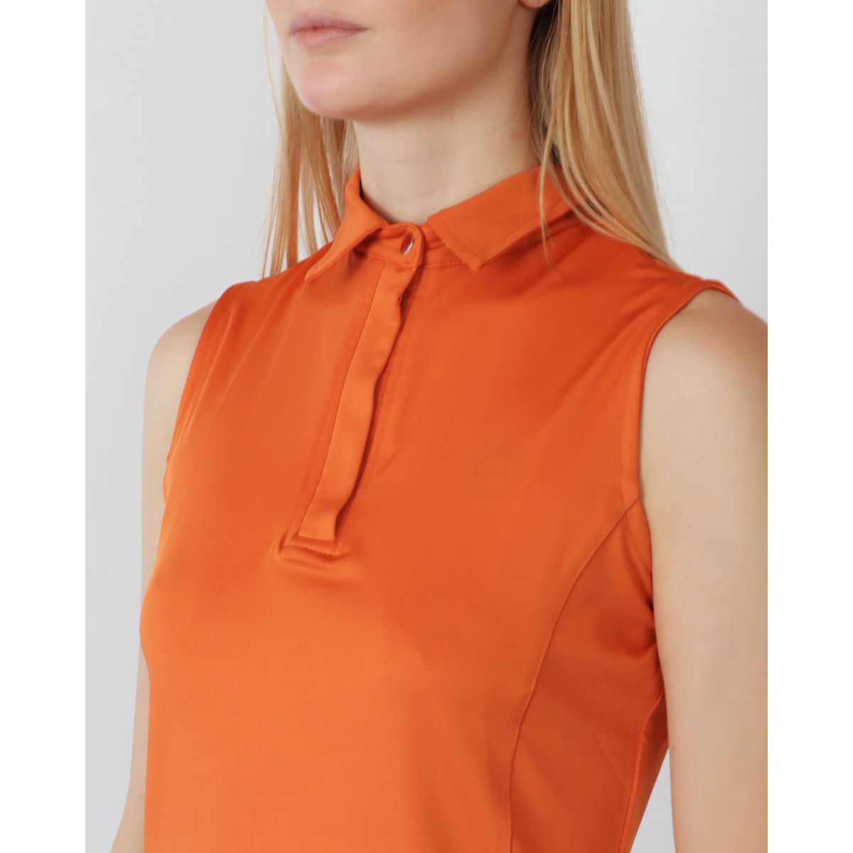 Montar Poloshirt Fiona Mouwloos Burnt Orange