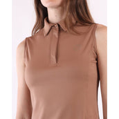 Montar Poloshirt Fiona Mouwloos Moonstone