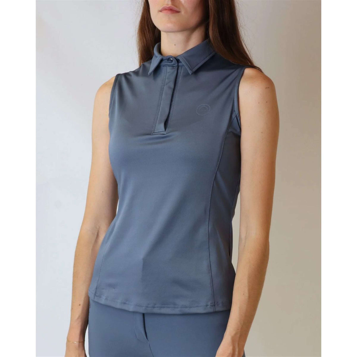 Montar Poloshirt Fiona Mouwloos Dove Blue