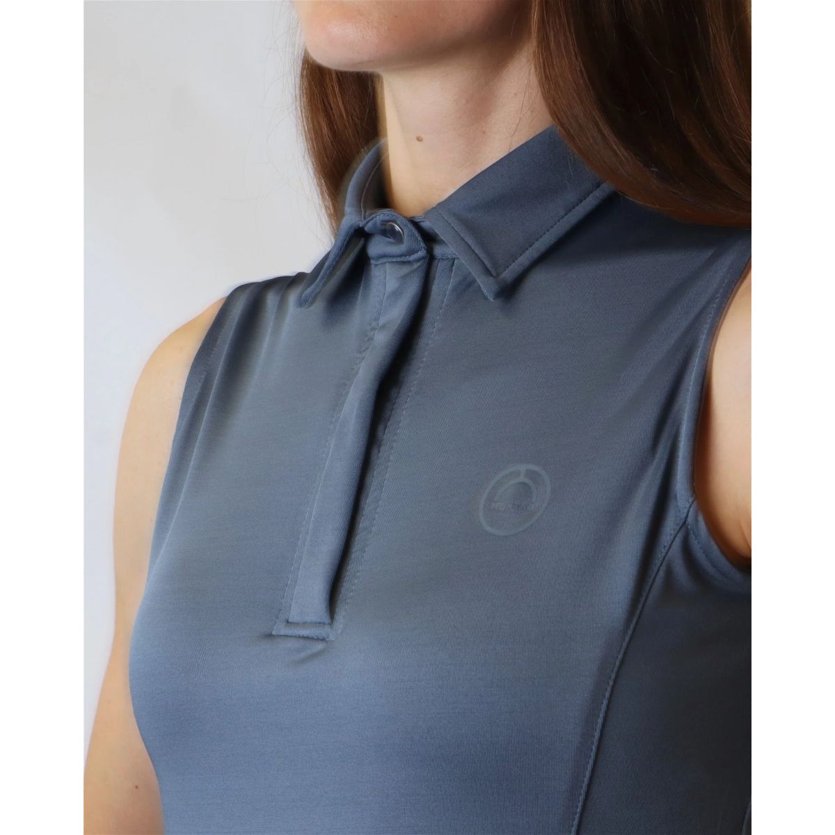 Montar Poloshirt Fiona Mouwloos Dove Blue