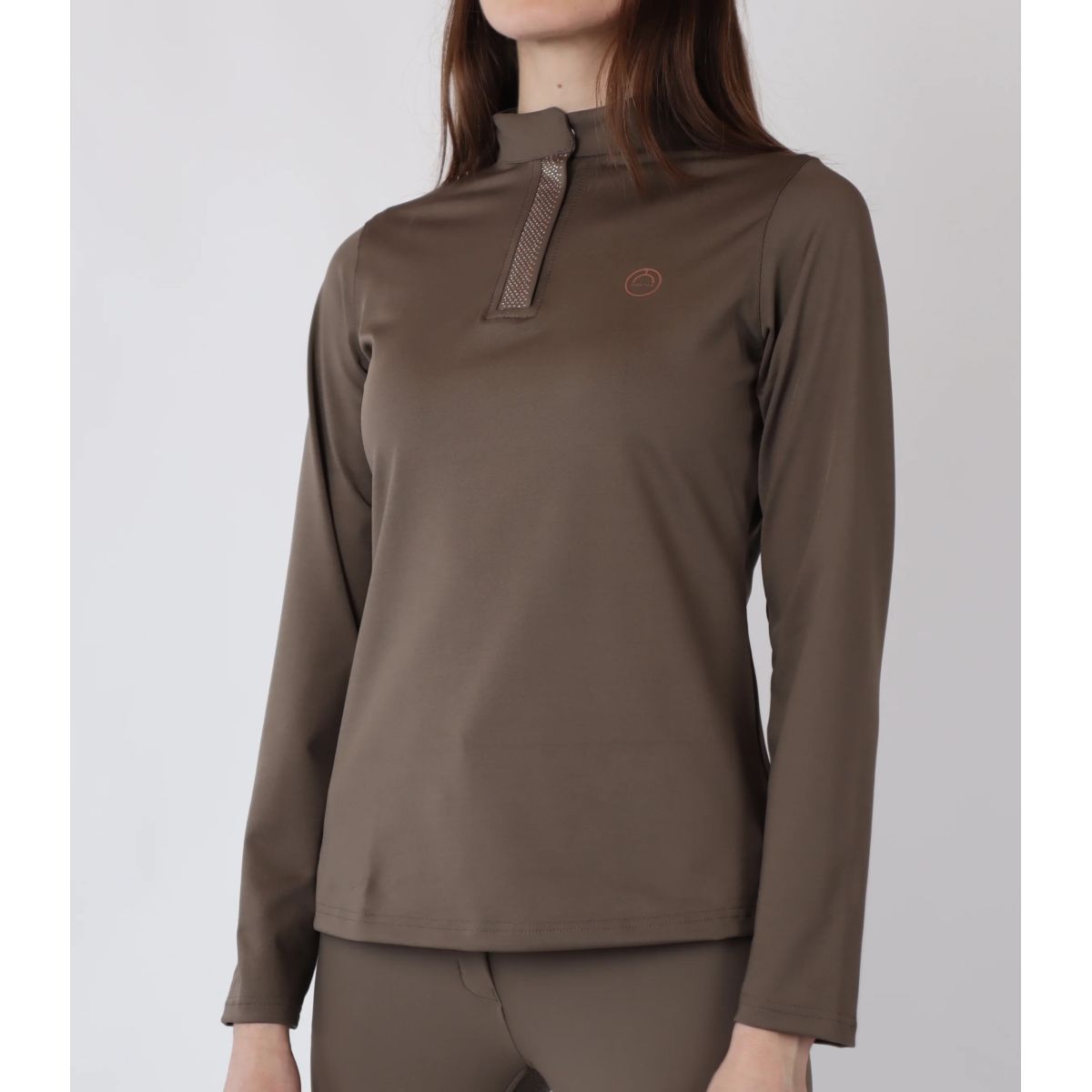 Montar Shirt Briella Rosegold Crystals Lange Mouwen Mud