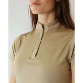 Montar Shirt Briella Crystal Korte Mouwen Beige