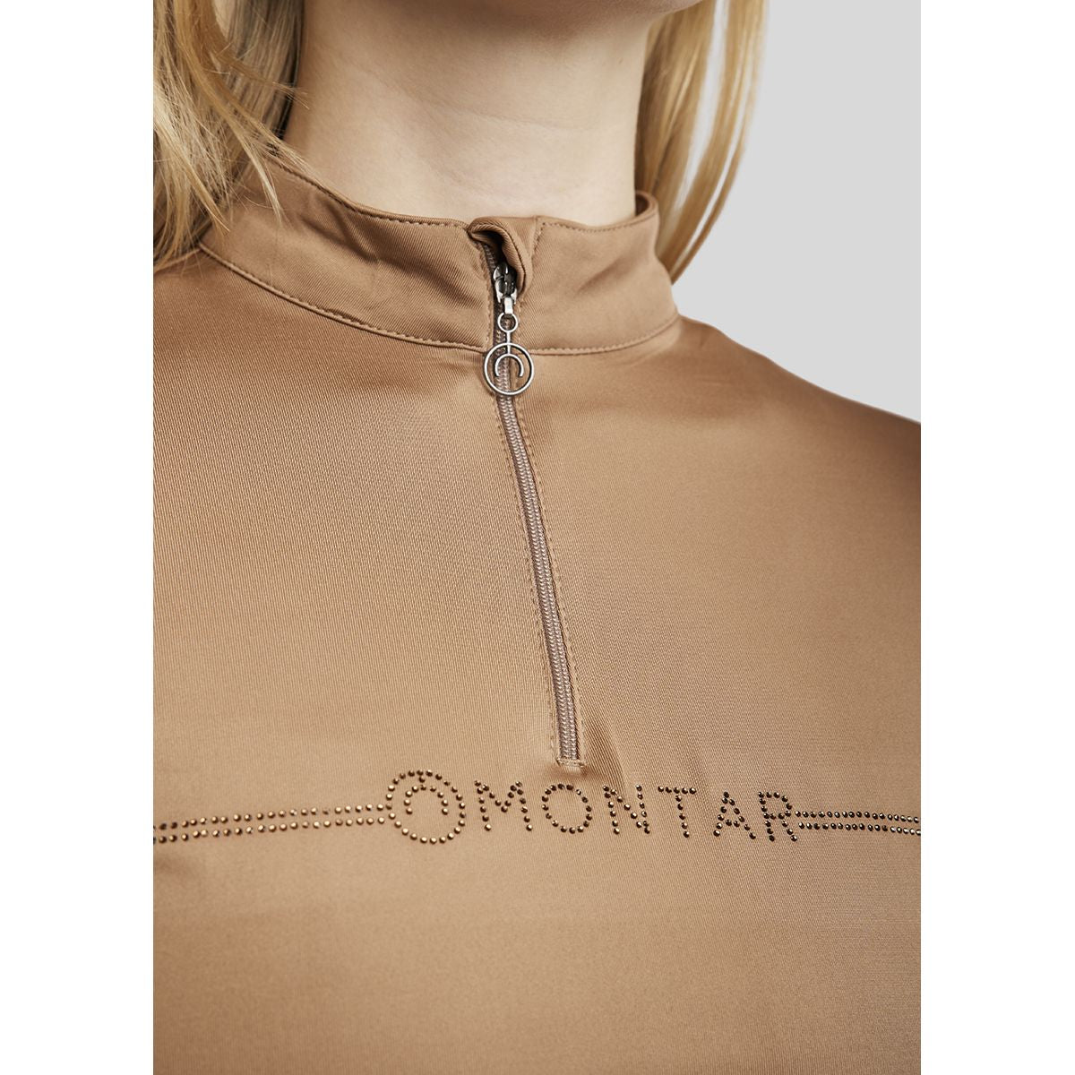 Montar Shirt MoAviana Crystal Logo Lange Mouwen Latte