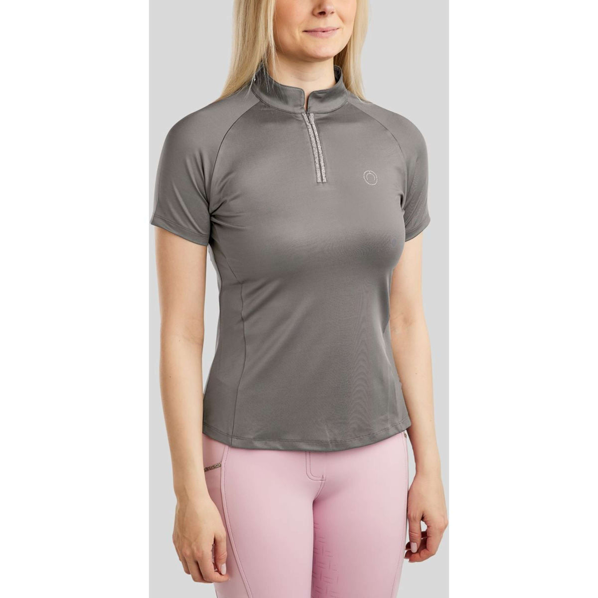 Montar Poloshirt MoLila Champagne Crystals Grijs