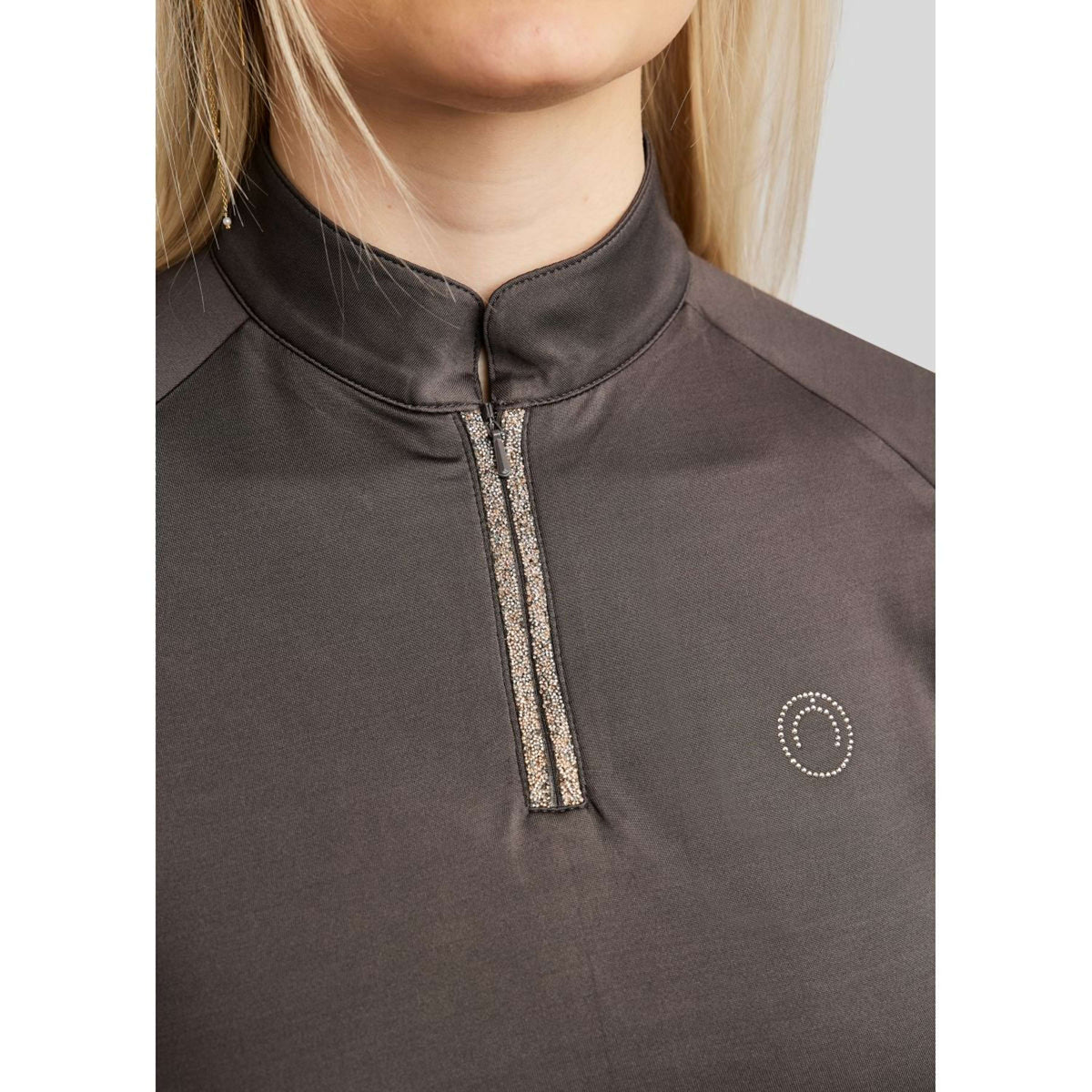 Montar Poloshirt MoLila Champagne Crystals Slate Grey