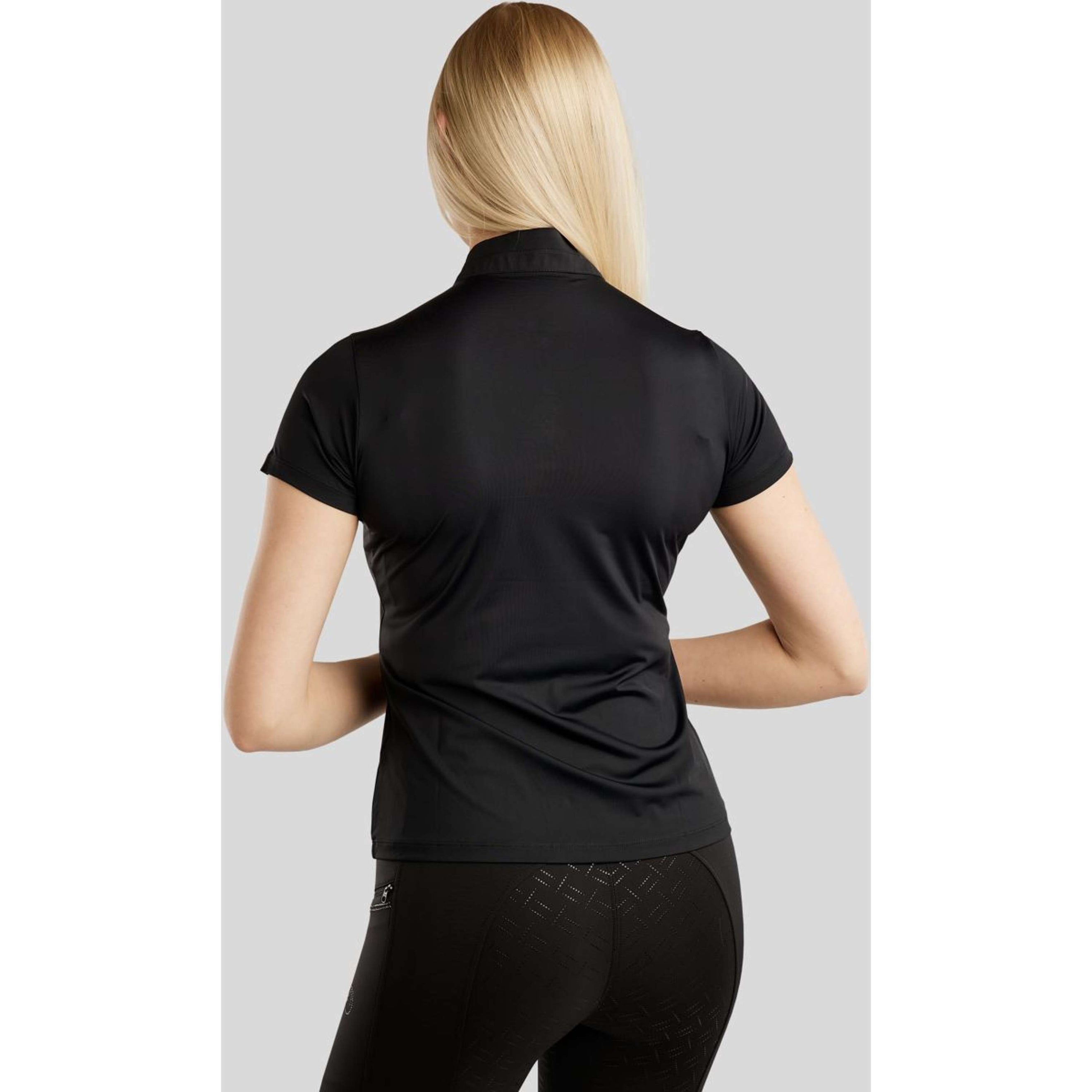 Montar Poloshirt MoPearl Pintuck Zwart