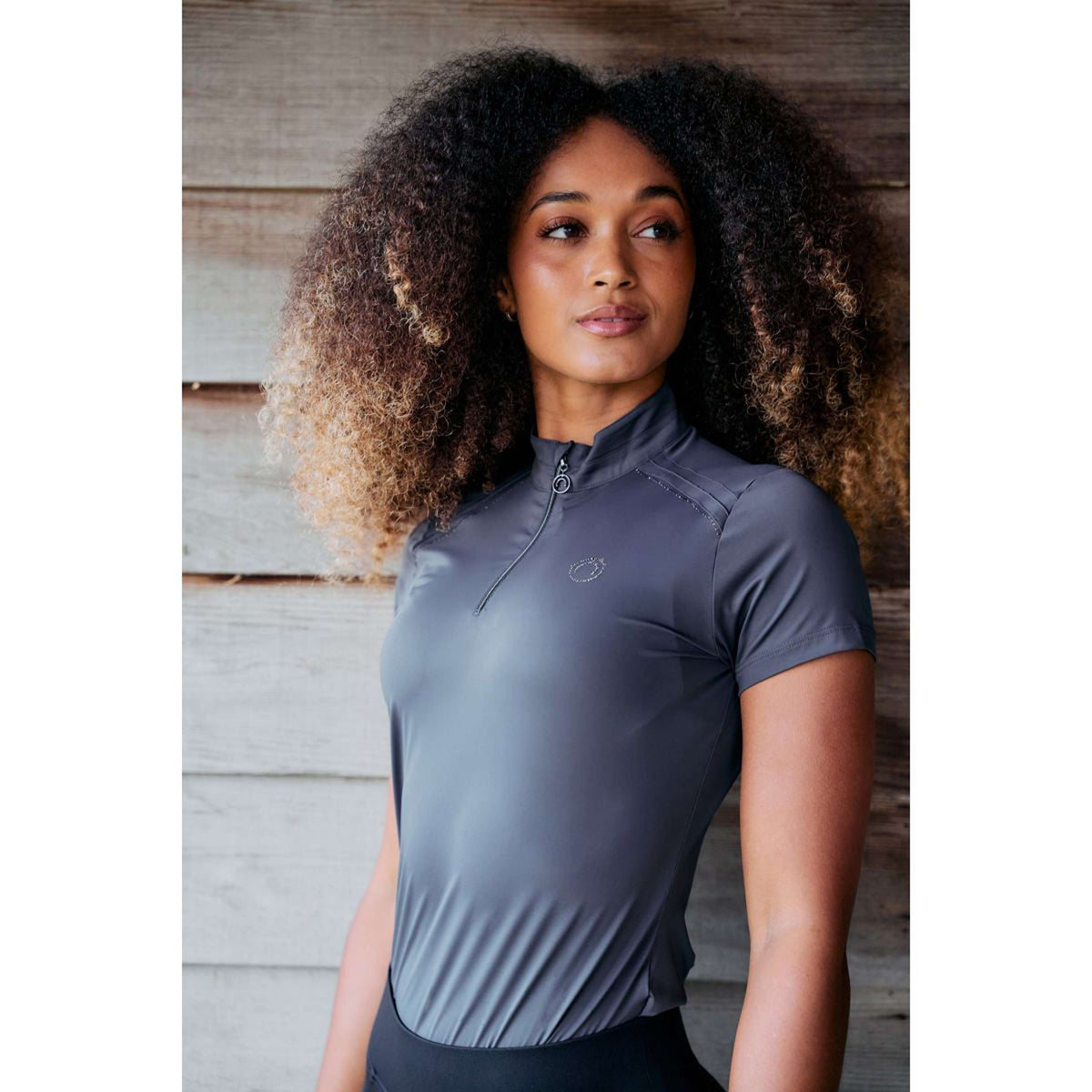 Montar Poloshirt MoPearl Pintuck Grijs