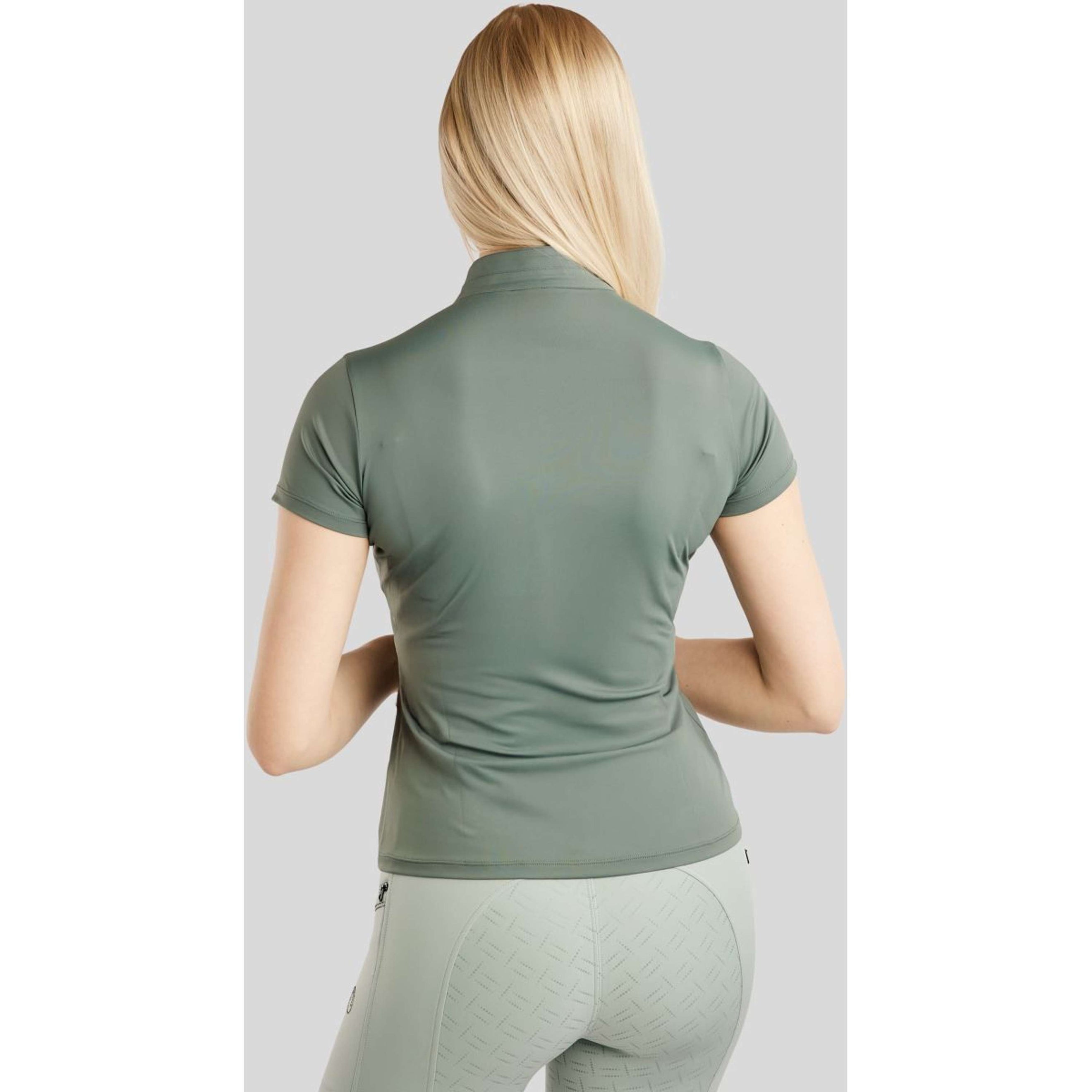 Montar Poloshirt MoPearl Pintuck Jade Montar Poloshirt MoPearl Pintuck Jade