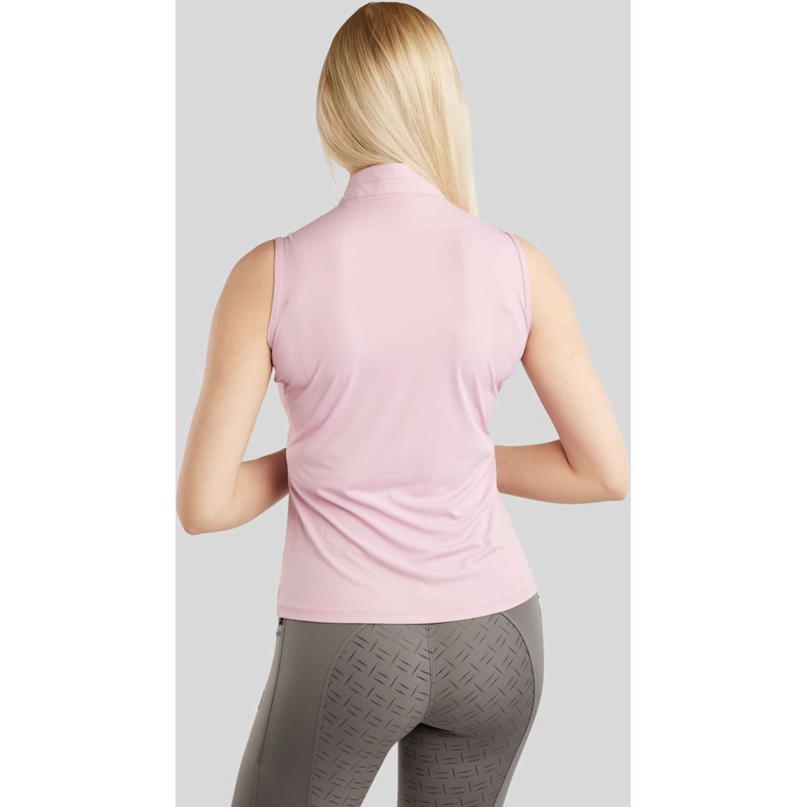 Montar Shirt MoPearl Pintuck Mouwloos Candy Pink Montar Shirt MoPearl Pintuck Mouwloos Candy Pink