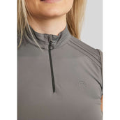 Montar Shirt MoPearl Pintuck Mouwloos Grijs