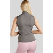 Montar Shirt MoPearl Pintuck Mouwloos Grijs