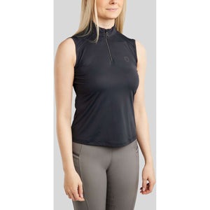 Montar Shirt MoPearl Pintuck Mouwloos Navy