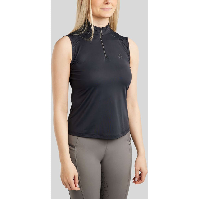 Montar Shirt MoPearl Pintuck Mouwloos Navy Montar Shirt MoPearl Pintuck Mouwloos Navy